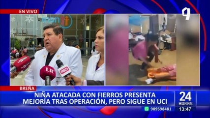 Menor atacada con clavos viene recuperándose favorablemente en UCI tras operación