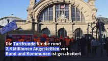 Tarifrunde für Angestellte von Bund und Kommunen gescheitert