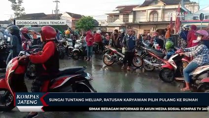 Sungai Tuntang Meluap, Ratusan Karyawan Pilih Pulang ke Rumah