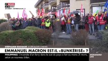 Emmanuel Macron dans les Hautes-Alpes: Regardez les manifestants présents à Savines-le-Lac ce matin avant l'arrivée du président - VIDEO