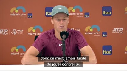 Miami - Sinner : "Ce n'était pas facile après la pluie"