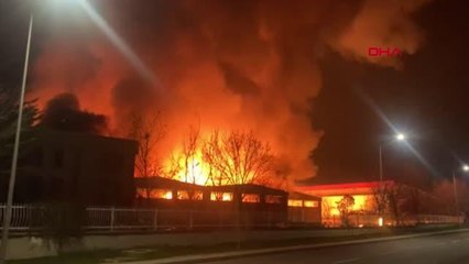 TEKİRDAĞ'DA FABRİKA YANGINI