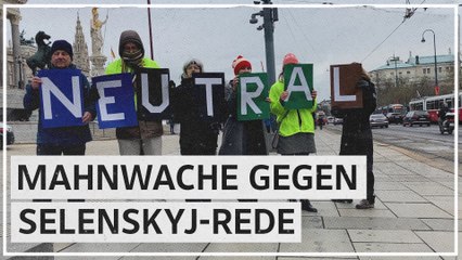 Protest gegen Selenskyj-Rede: "Den Krieg führen sie gegen uns"