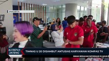 Timnas U-20 Disambut Antusias Karyawan Kompas TV