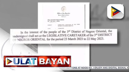 Télécharger la video: House Speaker Martin Romualdez, magsisilbing caretaker ng Negros Oriental 3rd district hanggang matapos ang suspensiyon kay Rep. Arnolfo Teves