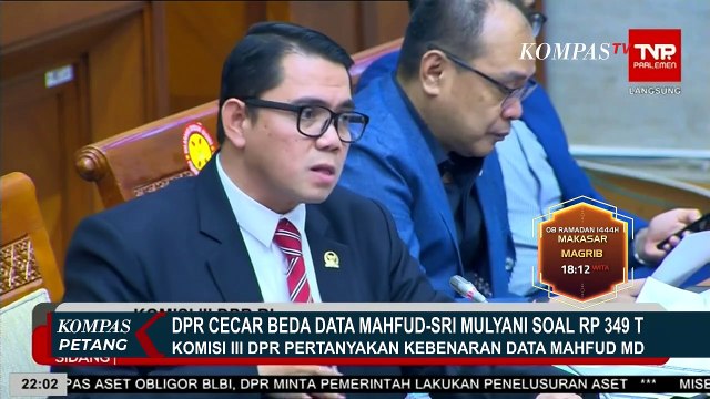 Momen Komisi III DPR Cecar Mahfud MD soal Beda Data dengan Sri Mulyani!