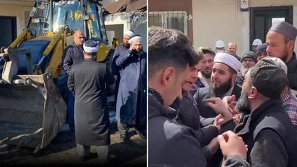 İBB, 6 yaşındaki kız çocuğunun evlendirilmesiyle tepkilerin hedefi haline gelen Hiranur Vakfı'nın binasını yıktı