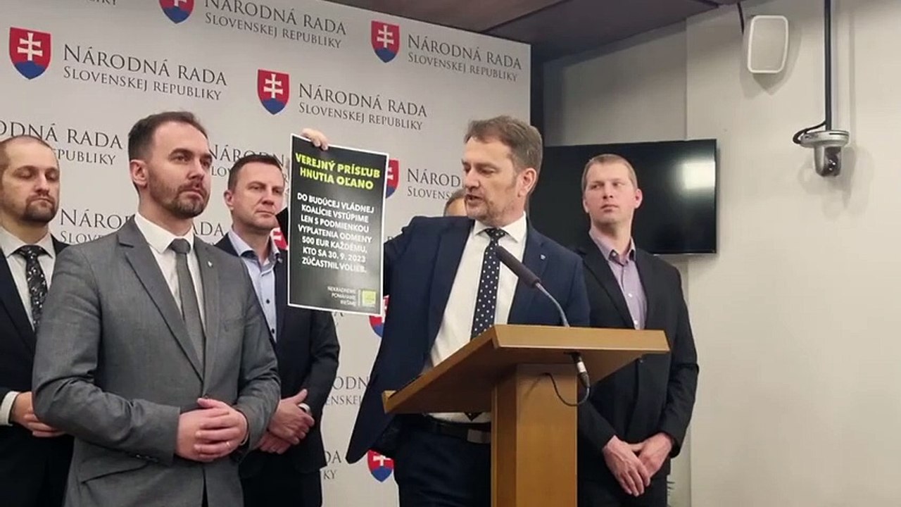 ZÁZNAM: Odmena 500 eur voličom bude podmienkou OĽANO na vstup do koalície