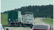 Trucks 'Playing Bumper Cars' Hold Up Traffic on Louisiana Interstate