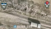 Drone targets Russian truck carrying ammunition to Bakhmut - Russians flee, abandoning the truck