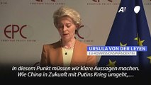 Von der Leyen: Verhältnis zu China abhängig von Haltung zu Putin