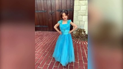 Mum alters her prom dress for her 5-year-old to wear at her daddy and daughter dance