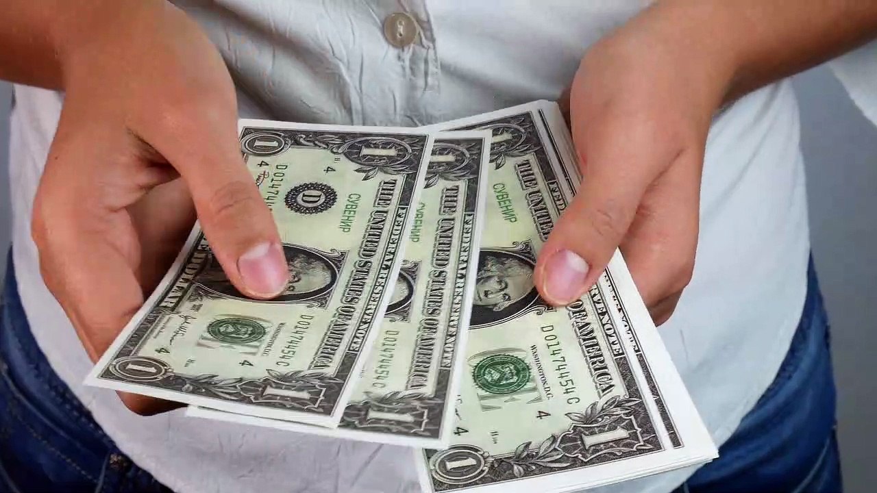 Dolares en la mano
