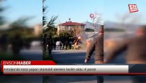 Antalya'da kaza yapan otomobil alevlere teslim oldu: 4 yaralı