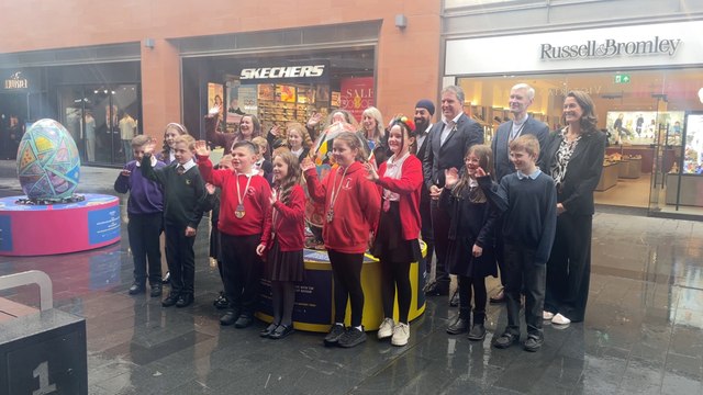 Giant egg sculptures inspired by Ukrainian art unveiled at Liverpool ONE