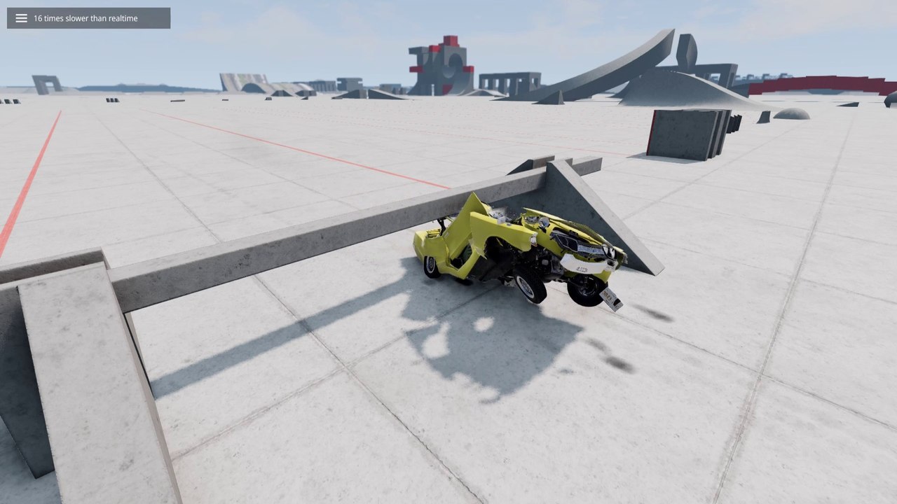 اختبار التصادم الحركة البطيئة 