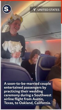 Flight Celebrates Bride-To-Be by Having Her Walk Down the Aisle in Toilet Paper Dress
