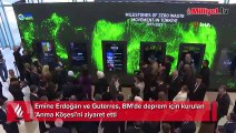 Emine Erdoğan ve Guterres, BM'de deprem için kurulan 'Anma Köşesi'ni ziyaret etti