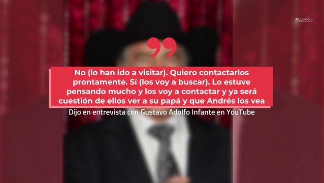 Andrés García quiere hacer las paces con sus hijos; se le dificulta caminar