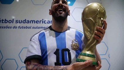 CONMEBOL unveil Lionel Messi World Cup statue