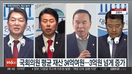 국회의원 87% 재산 늘어…평균 34억·다주택 40명