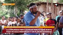 La comunidad Mbya Guaraní Perutí tiene nuevo pozo de agua perforado y un plan de viviendas