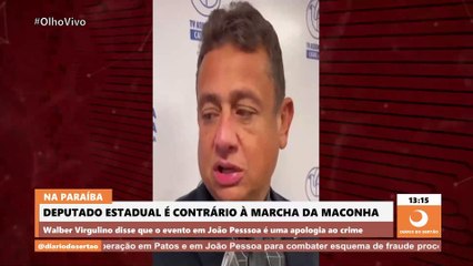 Deputado estadual diz que Marcha da Maconha em João Pessoa é apologia ao crime