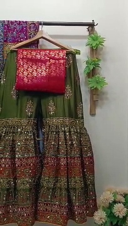 Mirror work lehnga