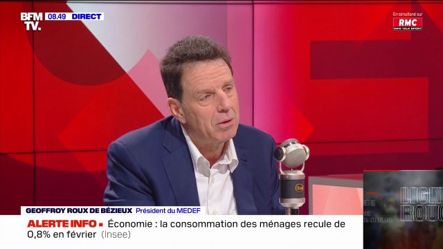 Geoffroy Roux de Bézieux (Medef) affirme que sur les 10 dernières années, les entreprises ont consommés 30% d'eau en moins