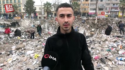 Kahramanmaraş'ta enkazda hatıralarını arayan depremzedeler