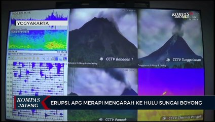 Erupsi, APG Merapi Mengarah ke Hulu Sungai Boyong