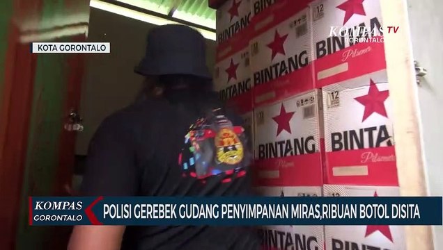 Polisi Gerebek Gudang Penyimpanan Miras, Ribuan Botol Disita
