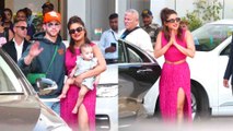 Priyanka Chopra बेटी और Nick Jonas के साथ पहली बार आई Mumbai, Parineeti के रोके में होंगी शामिल?