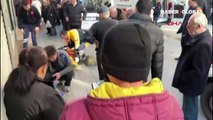 İstanbul'da inanılmaz olay! 2 teknisyen bebekli kadının üstüne düştü