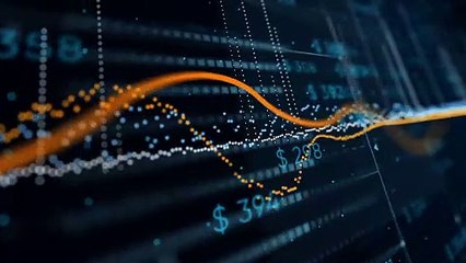 Chart Diagrams and stock numbers showing profits and loss - 4K