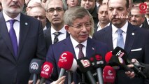 Ahmet Davutoğlu, saldırıya uğrayan İYİ Parti İstanbul İl Başkanlığı önünde açıklama yaptı