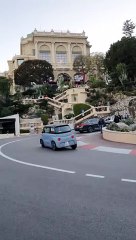 AMI Car Takes Corner Too Fast and Falls on Its Side