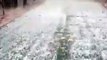 मैनपाट में भारी ओलावृष्टि, सडक़ पर बिछी सफेद चादर, कार सवार युवाओं ने की मस्ती- देखें वीडियो