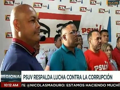 Psuv del edo. Sucre rechaza los actos de corrupción y ratifica su lucha con el Pdte. Nicolás Maduro
