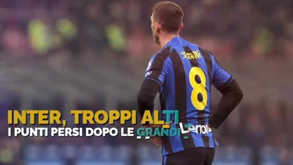 Inter, quanti alti e bassi: i  punti persi dopo le grandi vittorie