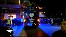 Video Sampdoria-Inter, l'arrivo dei pullman allo stadio