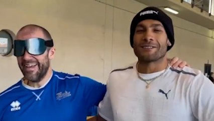 Jacobs, 100 metri con un atleta non vedente