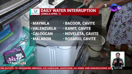 Daily water interruption sa ilang lugar sa NCR at Cavite, aabot sa 19 na oras at tatagal ng mahigit dalawang linggo | SONA