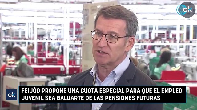 Feijóo propone una cuota especial para que el empleo juvenil sea baluarte de las pensiones futuras