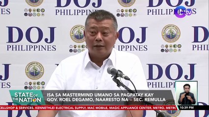 Isa sa mastermind umano sa pagpatay kay Gov. Roel Degamo, naaresto na -- Sec. Remulla | SONA