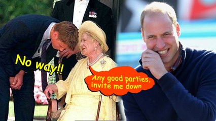 ROYAL FUN! Queen Mother's hilarious 'parties' request to William before he left for university