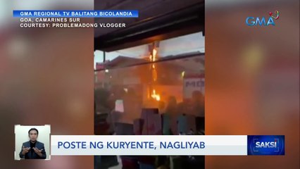 Poste ng kuryente, nagliyab | Saksi