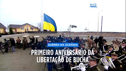 Um ano depois do horror Zelenskyy celebra partida dos russos de Bucha