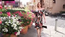 PRETTYGARDEN Women's Summer Floral Midi Bodycon Dresses Short Puff Sleeve Square Neck Ruffle Hem Mermaid Cocktail Dress