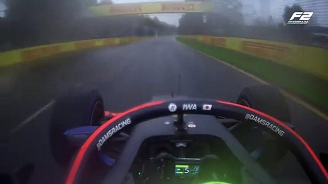 F2 2023 Melbourne Qualifying Wet Onboard Pole Lap Iwasa